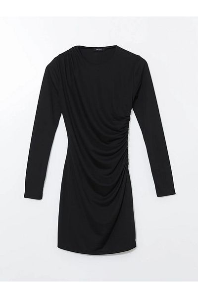 LC Waikiki Lcw Vision Black Crew Neck Women's Bodycon Dress