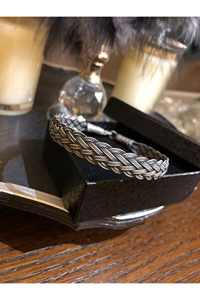 ES esjewelrygümüş kalın oksitli el işlemesi gümüş bileklik