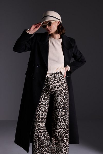 Açelya Okcu Premium Flap Slim Fit Pocket Detailed Maxi Women's Wool Coat