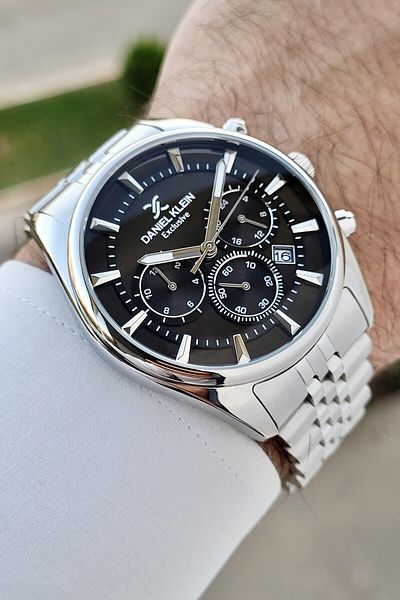 Daniel Klein Active Men's Wristwatch with Dial Black Cord White Color Adjustable Cord Functions