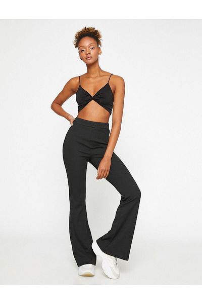 Koton Spanish Leg Trousers High Waist