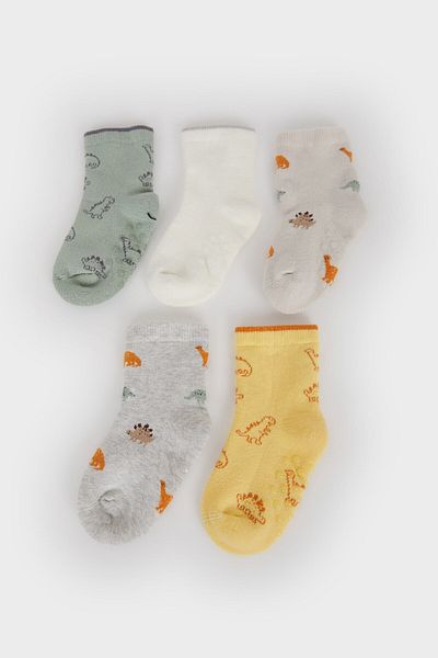 DeFacto Baby Boy Anti-Rutsch-Sohle 5 Stück Baumwolle Frottee Socken D2463A5NS