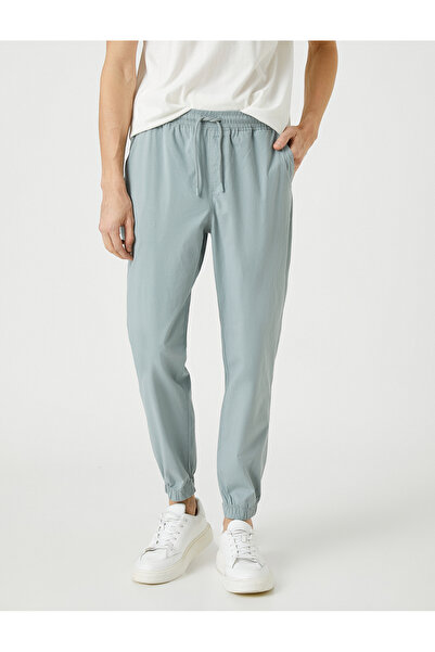 Koton Chino Jogger Pantolon Beli Bağcıklı Cep Detaylı Pamuklu