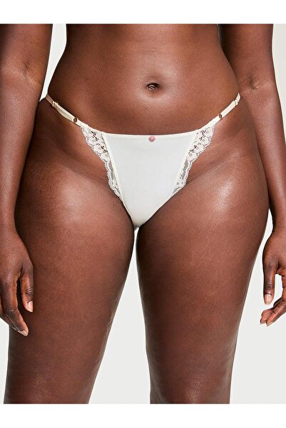 Victoria's Secret Lace Trimmed Adjustable Drawstring Bikini Panties