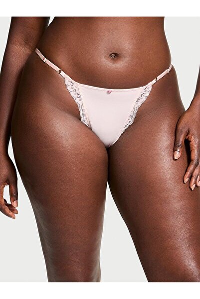 Victoria's Secret Lace Trimmed Adjustable Drawstring Bikini Panties