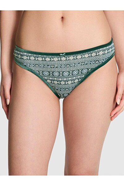 Victoria's Secret Velvet Trimmed Cotton Cheeky Panties