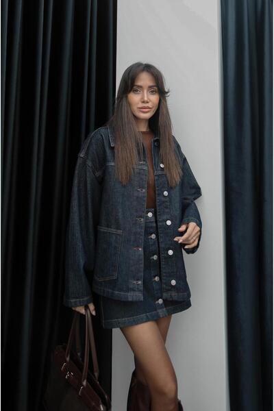 Havoş Navy Blue Denim Jacket