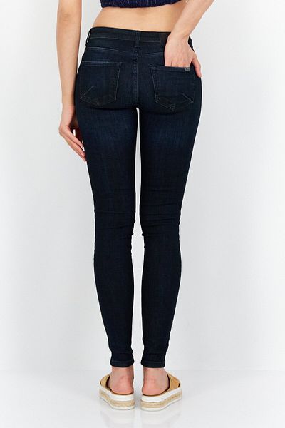 Tigha Women Skinny Fit Stretchable Textured Denim Jeans, Navy