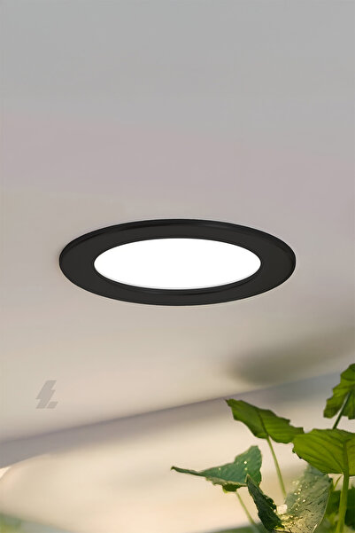 MAXLED Sıva Altı Yuvarlak Led Panel Siyah Kasa - 9w 6500k - Mx-1020b