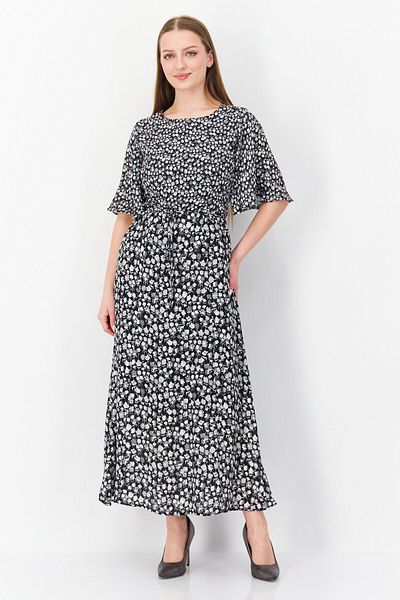 French Connection Women Floral Maxi Dress, Black
