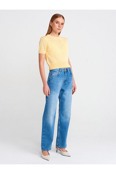 Dilvin 71780 Pantaloni Mom Denim Blue New Cut