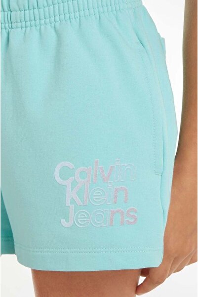 Calvin Klein Blue Shorts - Kids Logo Detailed