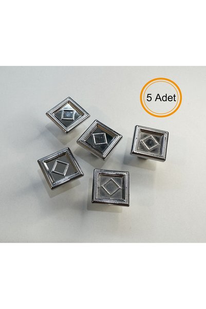 Karan Porselen Düğme Kare Metal dolap, çekmece, mutfak kulbu (5 ADET)