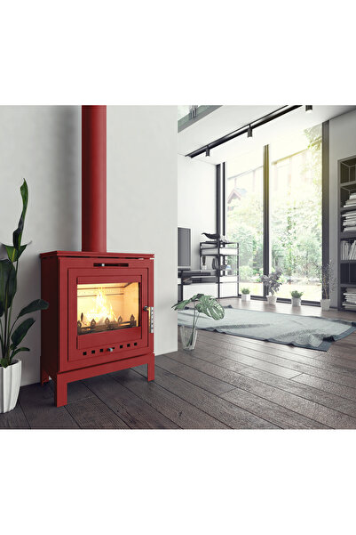 Alternatif ALTERNATİFTİME VDB METAL 5 KW ARTİSH ODUN SOBASI İTHAL KIRMIZI