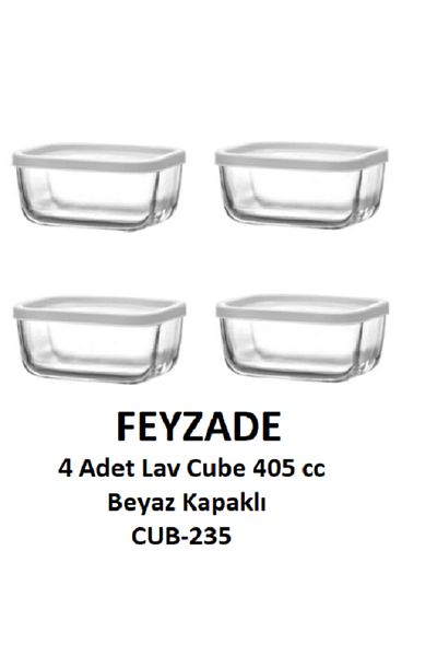 LAV Feyzade Cube 4 Pcs Breakfast Storage Set - 405Cc (Cub-235)