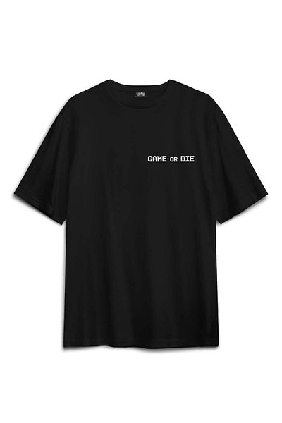 Kendim Seçtim Game Or Die Midnight Club - Tricou supradimensionat unisex, Seria de jocuri Tricou imprimat în spate în față
