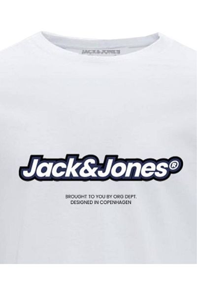 Jack & Jones Bluza JACK &JONES Vesterbro Newton Crew - 12266419-Bright White