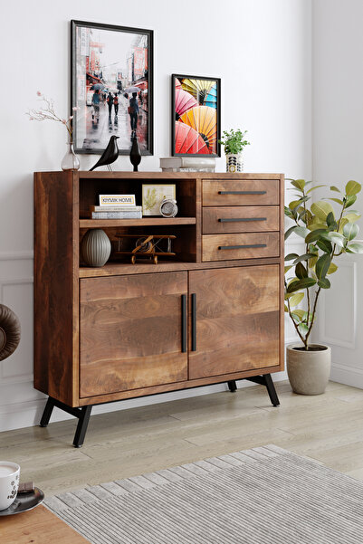 KIYMIK HOME 5006 Dresuar Size Özel Üretim - Gerçek Ağaç - Ceviz