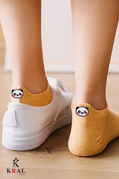 Miss Lana Girl's Booties Socks Ribbon Cotton Anti-Sweat (5 Pieces) School Socks