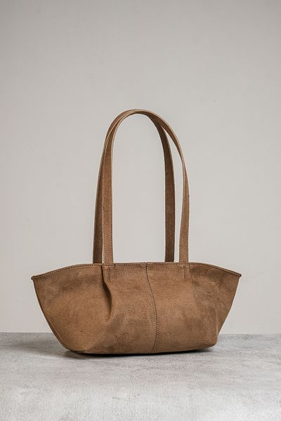 Çantacımstore Beige Suede Women's Bag - Double Handle, Model 8225