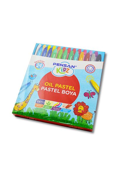 Pensan 24 Colorful Pastel Paint Kidz Cardboard Box