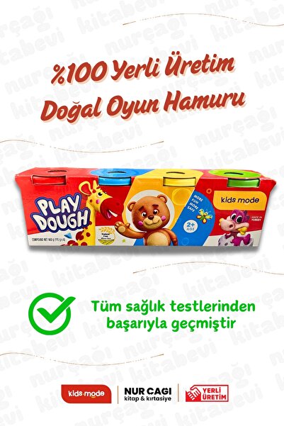 Kids Mode Kidsmode Yerli Üretim Doğal Oyun Hamuru 460 gr 4 Renk
