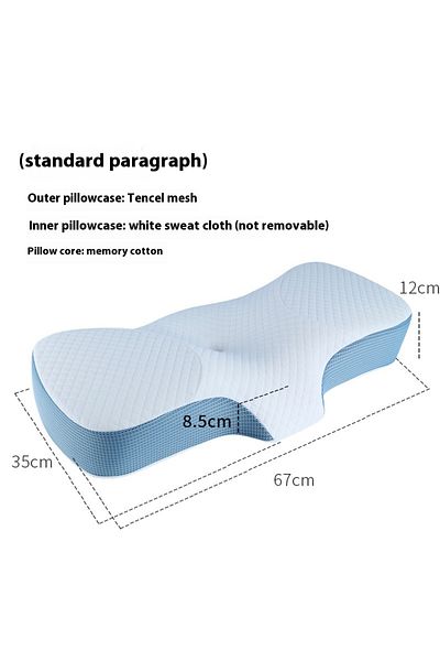 fulina Removable And Washable Neck Orthopedic Pillow Memory Foam Relaxation Cervical Spine