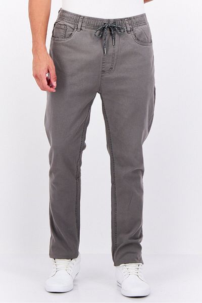 Civil Society Men Regular Fit Solid Stretchable Slim Pants, Charcoal