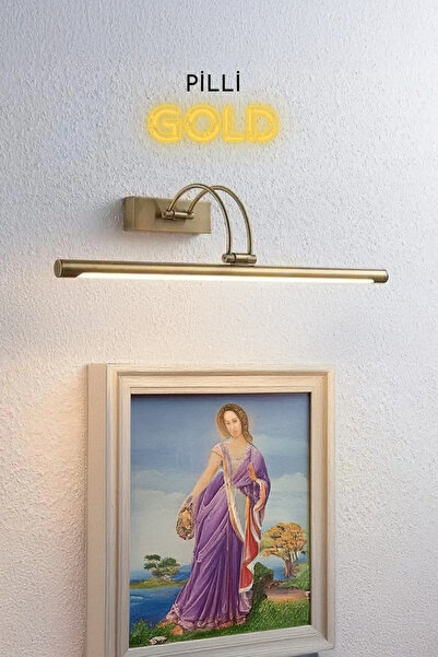 Voxify Pilli Gold Beyaz Işık Duvar Apliği Banyo Aydınlatma Ayna Üstü Led Tablo Aplik A+ Loş Işık 6500K