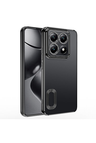 m.tk moveteck Xiaomi Mi 14T Pro Kılıf Tam Kamera Korumalı Metalik Parlak Renkli Kenar Yumuşak Silikon Lensli Kapak