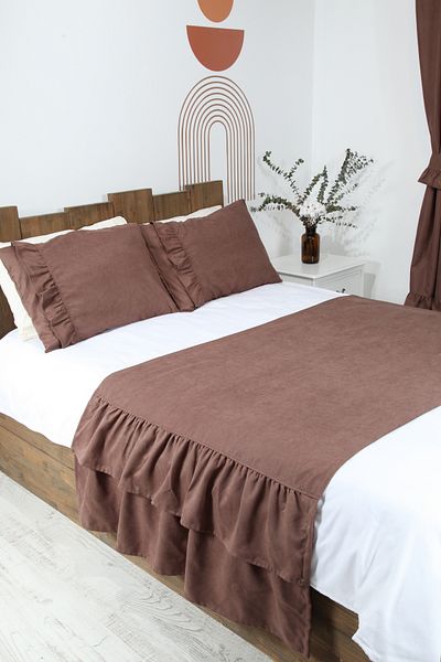 cotton maison Комплект полиетиленова пътека за легло с волани 80x260 см