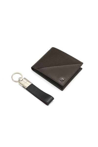 Pierre Cardin Genuine Leather Wallet and Keychain with Gift Pc2044I