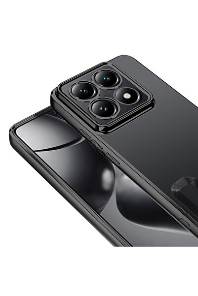 m.tk moveteck Xiaomi Mi 14T Pro Kılıf Tam Kamera Korumalı Metalik Parlak Renkli Kenar Yumuşak Silikon Lensli Kapak