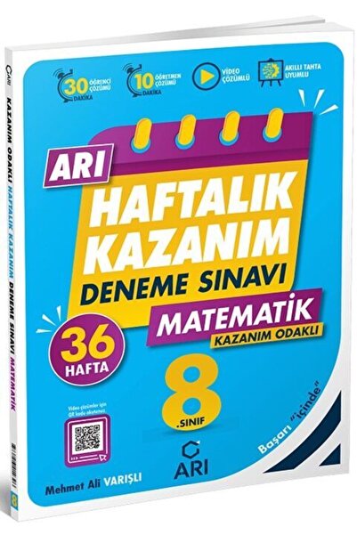 Arı Yayıncılık 8 Sınıf Haftalık kazanım matematik deneme sınavı