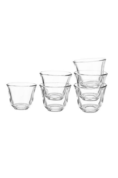 Luminarc Set of 6 Saudi coffee cups transparent glass