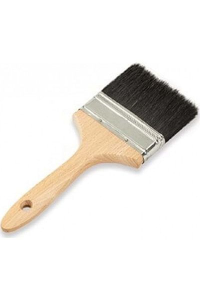 Doğuş Black Paint Brush with Wooden Handle - 01 010 Bristle No:1