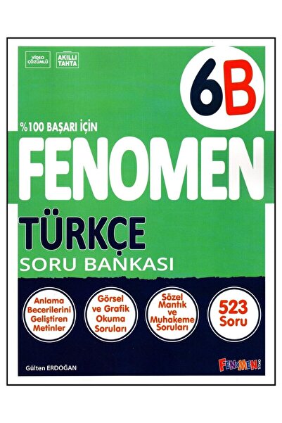 Fenomen Yayıncılık Fenomen 6. Sınıf Türkçe Soru Bankası (B)