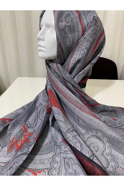 Butik Women's New Season Ethnic Patterned Cotton Silk Silk Shawl