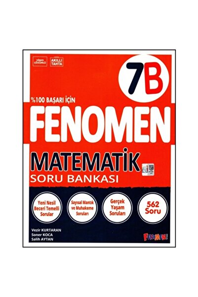 Fenomen Yayıncılık Fenomen 7. Sınıf Matematik Soru Bankası (B)