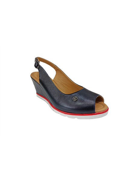 Pierre Cardin 54596 Navy Blue Wedge Sole Women's Shoes