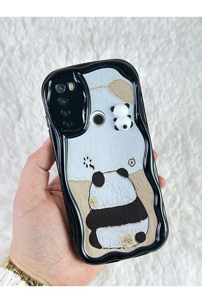 Vip Case Redmi Note 8 - حافظة باندا بتصميم لامع ثلاثي الأبعاد مع نمط الدب الباندا اللطيف