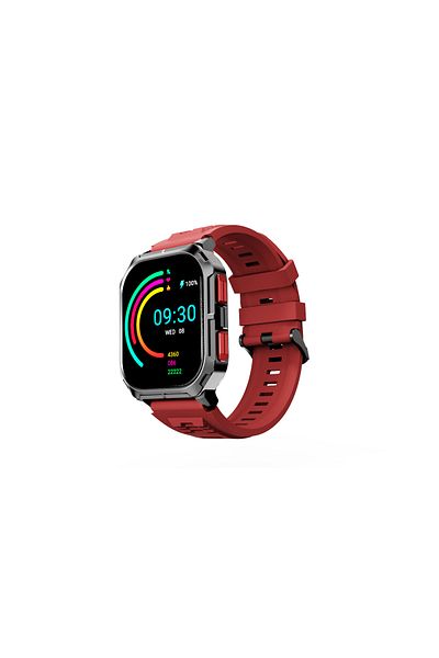 HiFuture Ultra3 Bt 5.2 to 52mm Red Smart Watch, Ip68 Waterproof, 2.01 Inch Aod Blood Oxygen Tracking