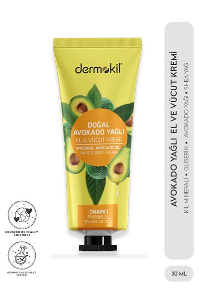 Dermokil Avocado Oil Hand and Body Cream 30 ml