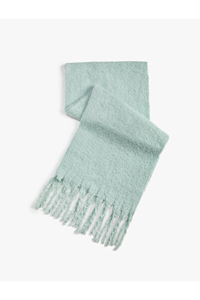 Koton Plush Scarf with Tassel Detail