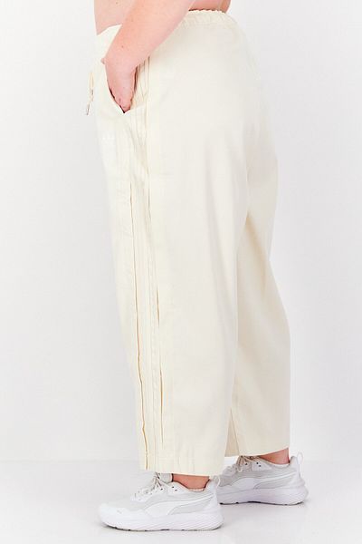adidas Women Plus Size Embroidered Logo Drawstring Pants, Beige