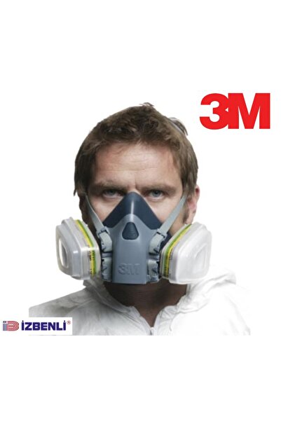 3M RD Zehirli Gazlar (Kükürt Dioksit Hidrojen Sülfür) Yarım Yüz Gaz Maskesi L Beden (FİLTRELİ)
