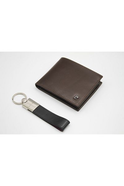 Pierre Cardin Genuine Leather Wallet and Keychain with Gift Pc2062