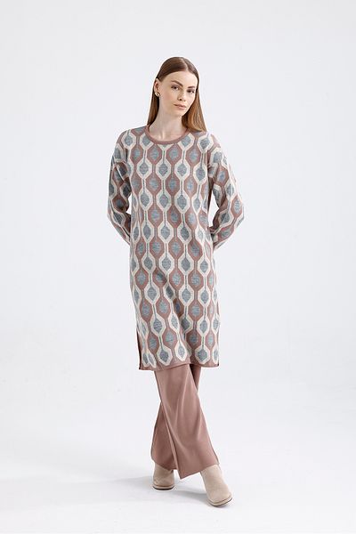 ikomteks Ethnic Pattern Knitwear Set