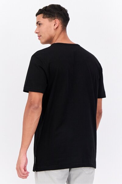 French Connection Men Crew Neck Short Sleeves Brand Logo T-Shirt, Black