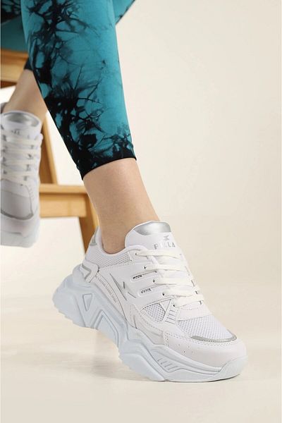 AlbiShoes Pantofi sport cu talpă groasă din plasă de vară pentru femei, 5 cm, ușoare, confortabile, pentru mers zilnic